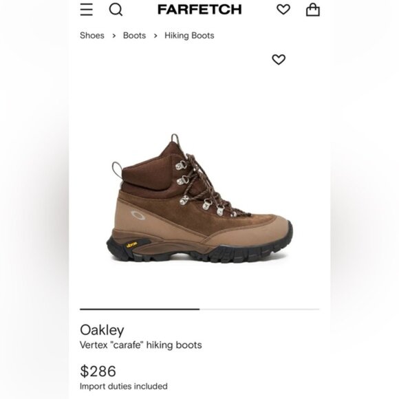 Oakley Vertex "carafe" Vibram Sole hiking boots Size 10.5 - Picture 3 of 12